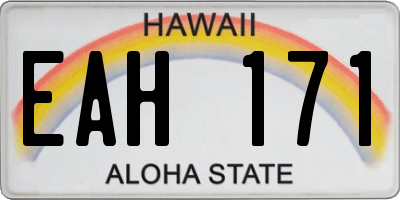 HI license plate EAH171