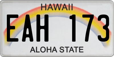 HI license plate EAH173