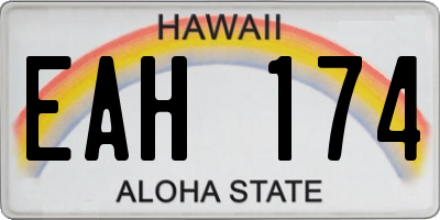 HI license plate EAH174