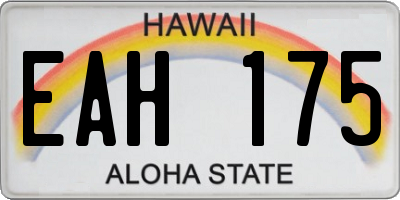 HI license plate EAH175