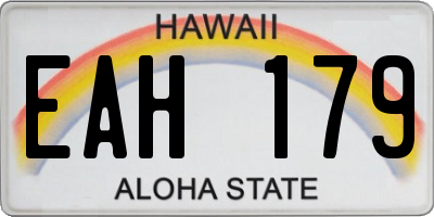 HI license plate EAH179