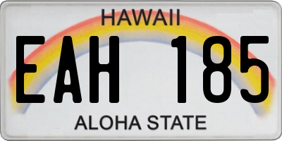 HI license plate EAH185