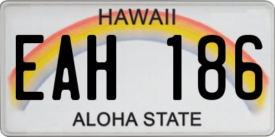 HI license plate EAH186