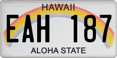 HI license plate EAH187