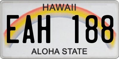 HI license plate EAH188