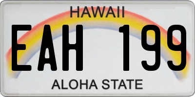 HI license plate EAH199