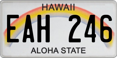HI license plate EAH246