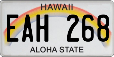 HI license plate EAH268