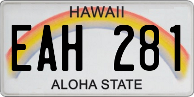 HI license plate EAH281