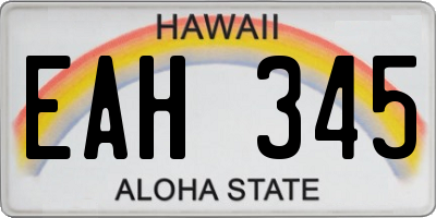HI license plate EAH345