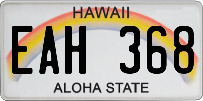 HI license plate EAH368