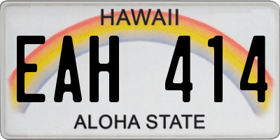 HI license plate EAH414