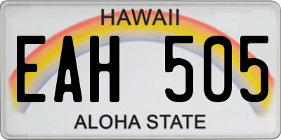 HI license plate EAH505