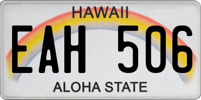 HI license plate EAH506