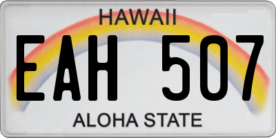 HI license plate EAH507