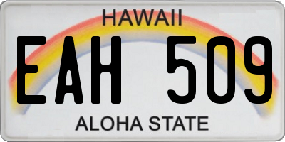 HI license plate EAH509