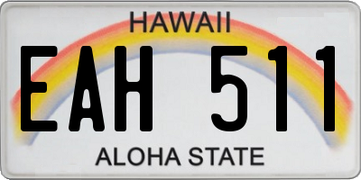 HI license plate EAH511