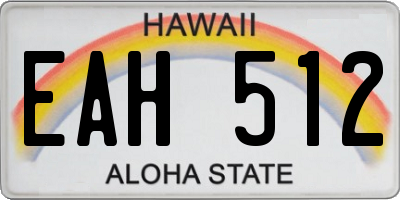 HI license plate EAH512