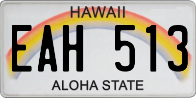 HI license plate EAH513