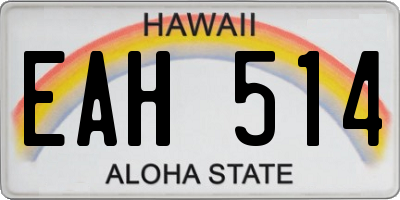 HI license plate EAH514