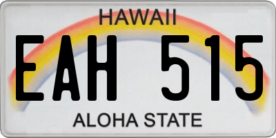 HI license plate EAH515