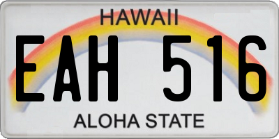 HI license plate EAH516