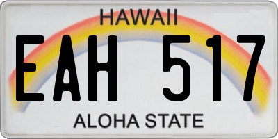 HI license plate EAH517