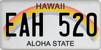 HI license plate EAH520