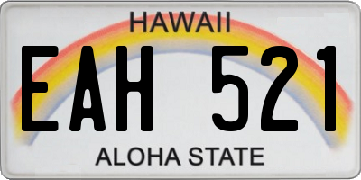 HI license plate EAH521