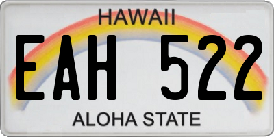 HI license plate EAH522