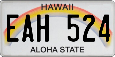 HI license plate EAH524