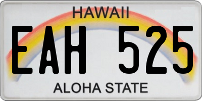 HI license plate EAH525