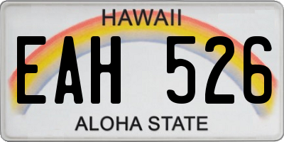 HI license plate EAH526