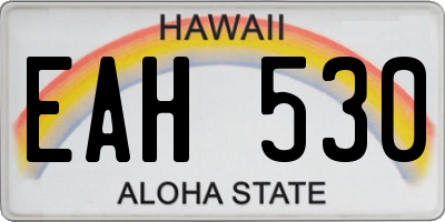 HI license plate EAH530