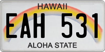 HI license plate EAH531