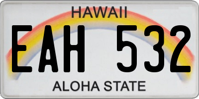 HI license plate EAH532