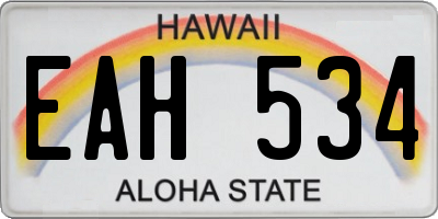 HI license plate EAH534