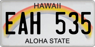 HI license plate EAH535