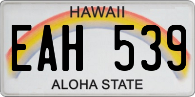 HI license plate EAH539