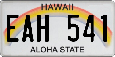 HI license plate EAH541