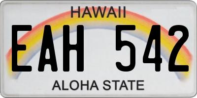 HI license plate EAH542