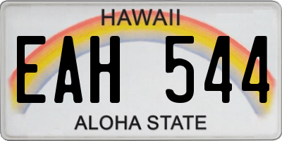 HI license plate EAH544