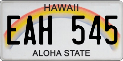 HI license plate EAH545