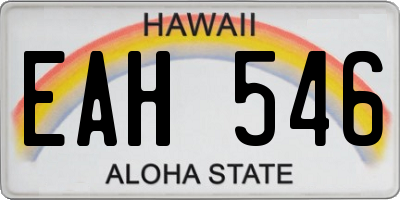 HI license plate EAH546