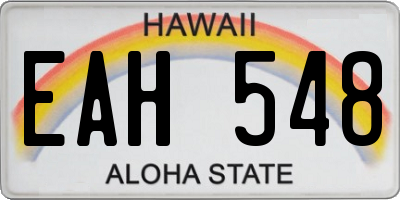 HI license plate EAH548