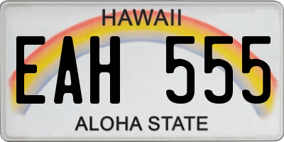 HI license plate EAH555