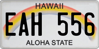 HI license plate EAH556