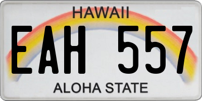 HI license plate EAH557