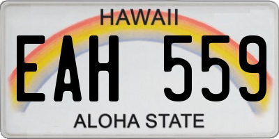 HI license plate EAH559