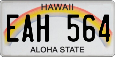 HI license plate EAH564